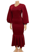 Elegantes, solides Patchwork-Abendkleid mit V-Ausschnitt (4 Farben) 