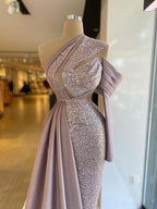 Vestido de noche glamoroso de lentejuelas y satén, vestido de concurso Y738
