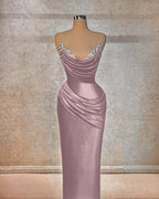 Chic Strapless Long Prom Dress With Beading And Pleated Details