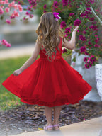 Ball-Gown/Princess Tulle Knee-length Flower Girl Dress