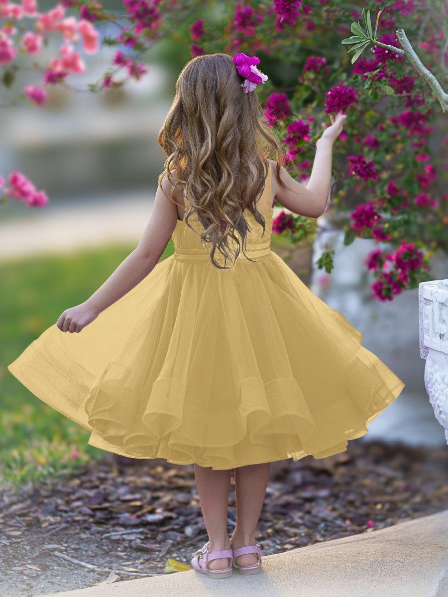 Ball-Gown/Princess Tulle Knee-length Flower Girl Dress