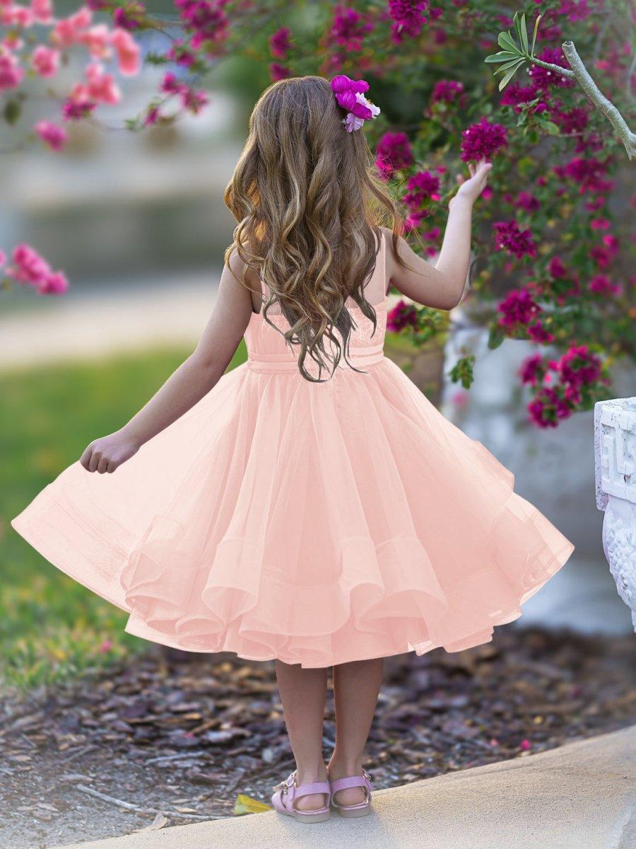 Ball-Gown/Princess Tulle Knee-length Flower Girl Dress