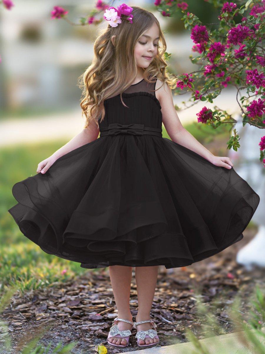 Ball-Gown/Princess Tulle Knee-length Flower Girl Dress
