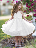 Ball-Gown/Princess Tulle Knee-length Flower Girl Dress