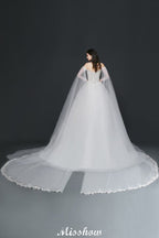 Ball Gowns Appliques Straps Tulle Elegant Wedding Dresses