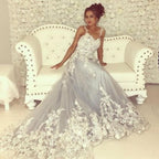 Beautiful A-line Long Sleeveless Sweetheart Prom Dresses With Lace