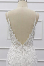 Best Spaghetti Strap Appliques Mermaid Elegant Wedding Dresses