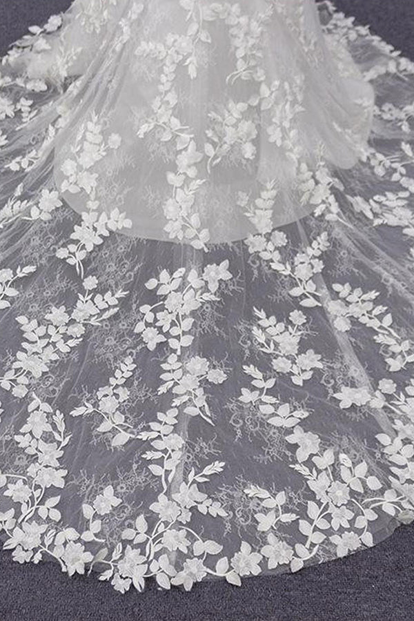 Best Spaghetti Strap Appliques Mermaid Wedding Dress