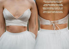 Boho Wedding Dress V Back Bridal Lace Gown Separates Wedding Dress