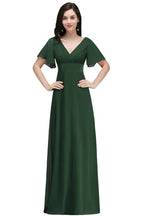 Burgundy Floor-length A-line Chiffon Prom Dress