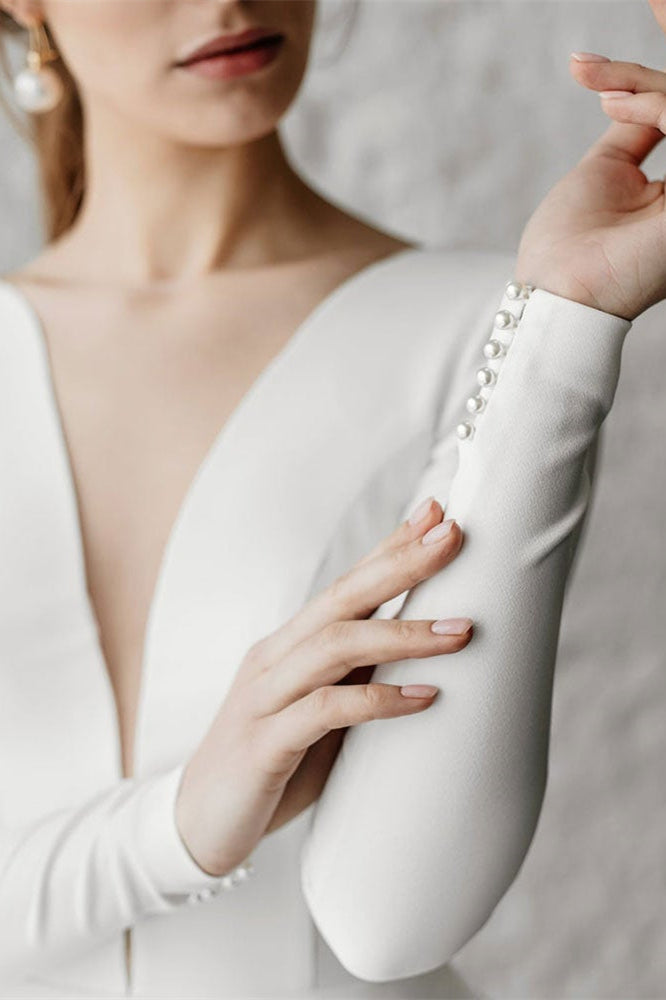 Tulle Long Sleeve Wedding Dress With Ethereal Silhouette