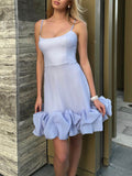 Volant-Bustier-Minikleid 