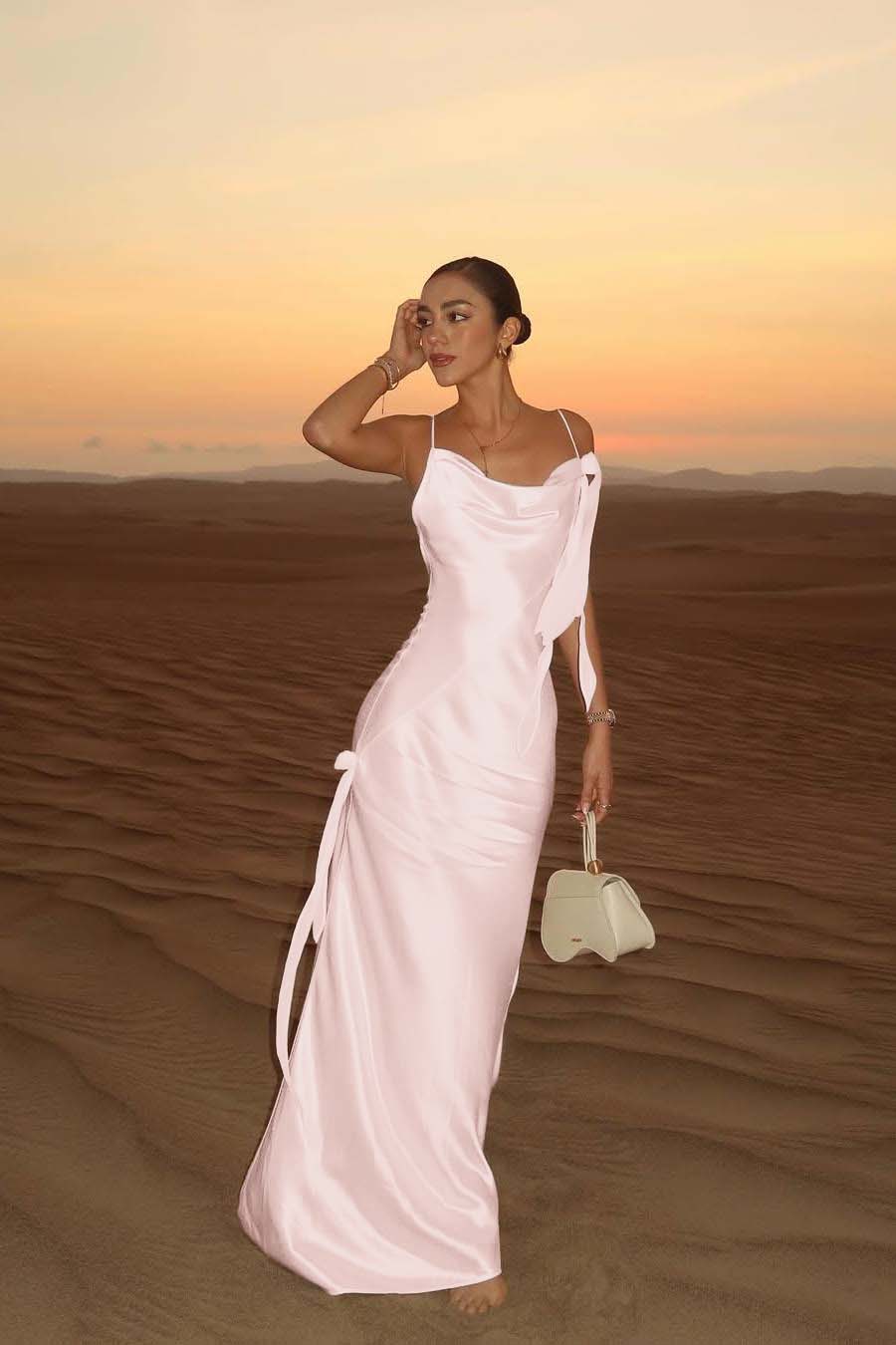 Spaghetti Strap Backless Mermaid Prom Dress With Pleated Hem