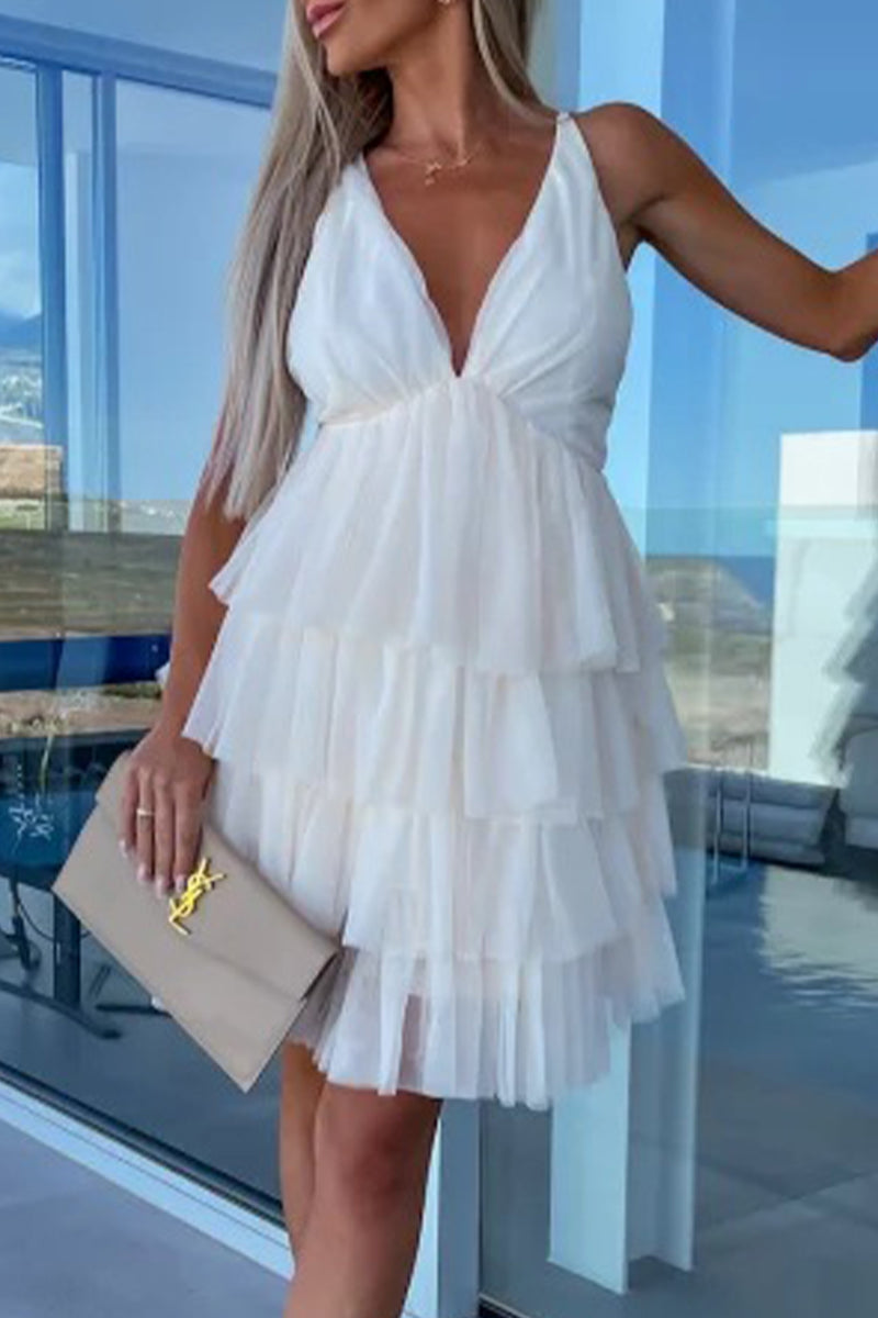 Sexy doce celebridades sólido sem costas com decote em V vestidos de noite