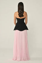 Women Formal Event Dresses Strapless Pink Evening Gown Customized Draped Beading Long Prom Party Dresses 2025 Birthday