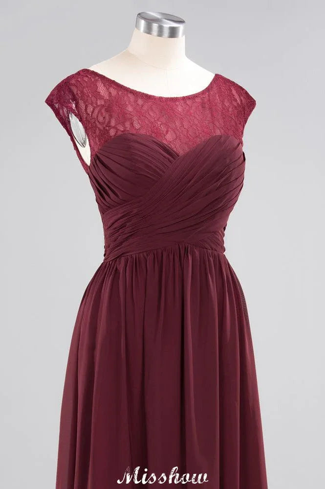 Cap Sleeves Aline Evening Maxi Dress Chiffon Tulle Wedding Party Dress