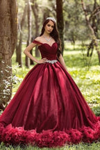 Princess Off The Shoulder Long Tulle Wedding Dress