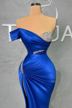 Charming Long Sweetheart Split Mermaid Prom Dress With Beading