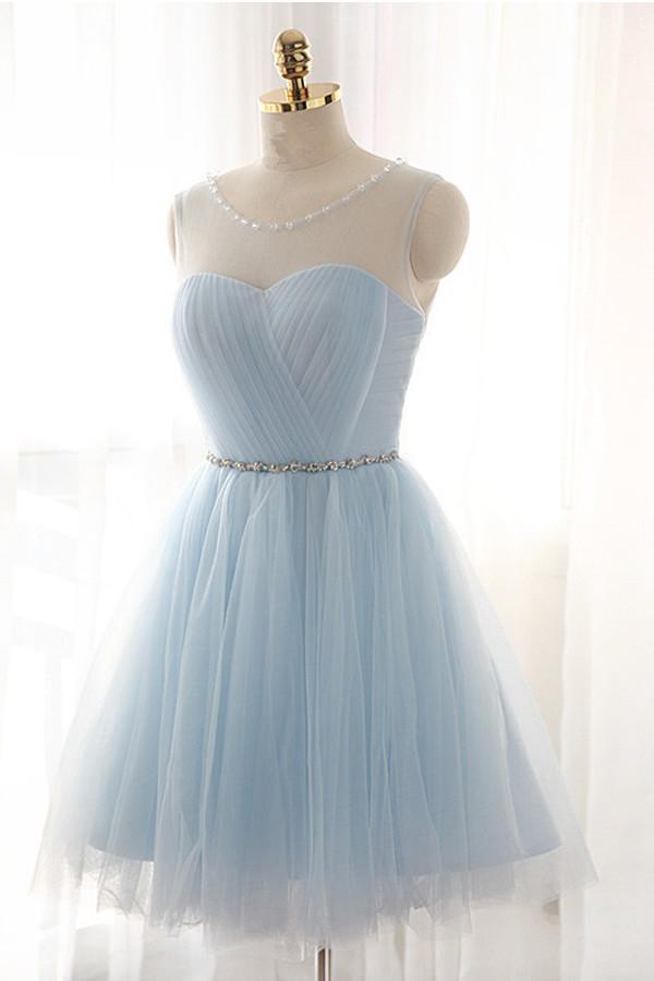 Charming Tulle Short Prom Dresses Homecoming Dresses