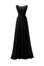 Chiffon Long Prom Dress Scoop Bridesmaid Dress Lace PG 204