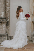 Classy Wedding Dress Sleeveless plit