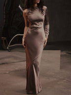 Robe longue manche unique Smoke One