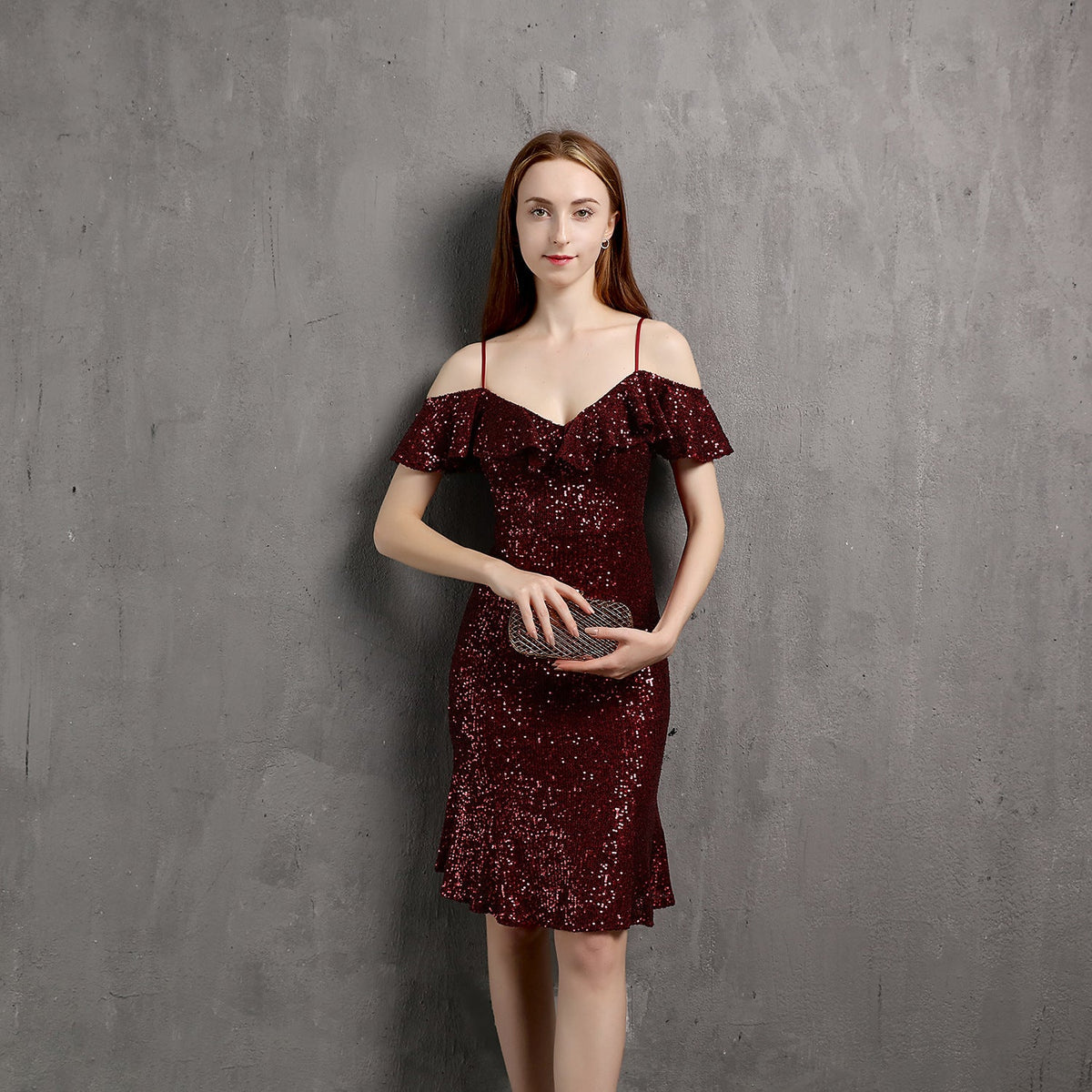 Vestido de Noite Curto com Decote em V – Vestido Elegante para Mulheres para Festas, Eventos Sociais e Discotecas