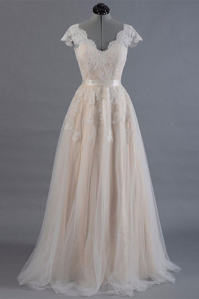 Lace Long Sleeve Wedding Dress With Elegant Silhouette