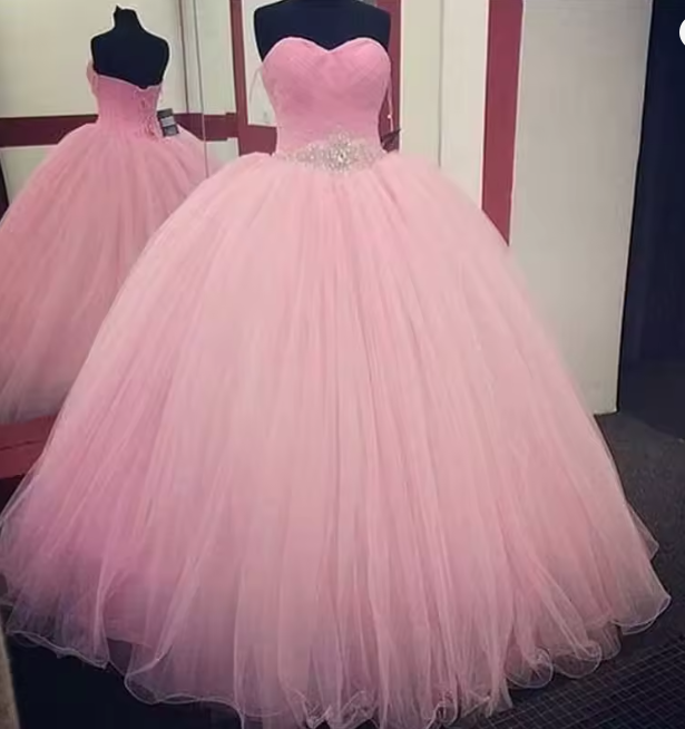 Vestido de baile elegante de tul con escote corazón, vestido de princesa Y1089