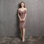Vestido de Noite Curto com Decote em V – Vestido Elegante para Mulheres para Festas, Eventos Sociais e Discotecas