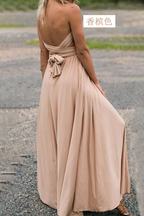 Vestidos elegantes de vestido de noite com alça sólida sem costas (20 cores)