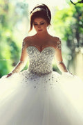 Abiti da sposa con maniche disegnati | Abiti da sposa di lusso principessa
