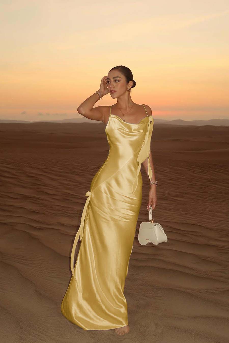 Spaghetti Strap Backless Mermaid Prom Dress With Pleated Hem