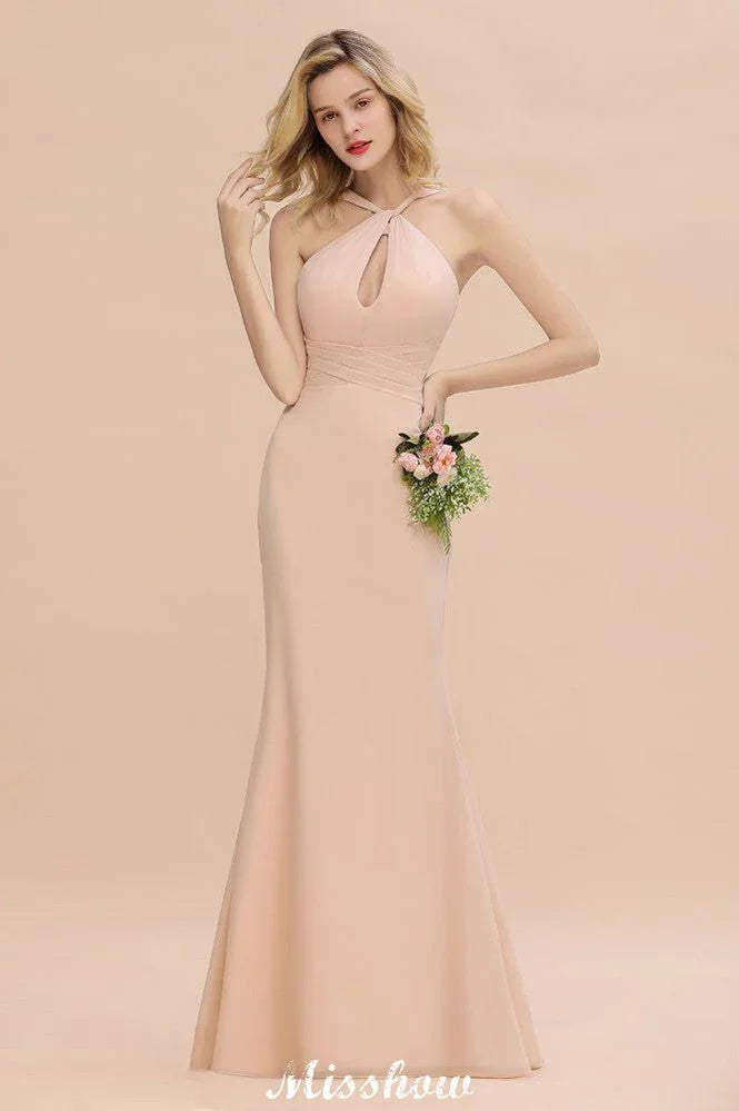 Vestido de Dama de Honra Sereia Justo com Alças, Comprimento ao Chão, para Festa Dreamful