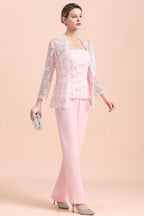 BMbridal Elegant Strapless Appliques Mother of Bride Jumpsuit with Long Sleeves Wraps