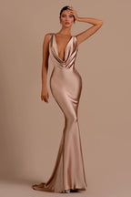 Chic V-Neck Sleeveless Mermaid Long Prom Dress Online