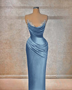 Chic Strapless Long Prom Dress With Beading And Pleated Details