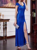 Sexy Sleeveless Off Shoulder V Neck Maxi Dress – Cocktail Evening Dress