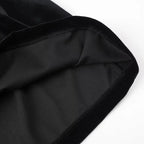 Abito in velluto a coste con perle TARUXY per donna, manica lunga, nero, aderente, formale, elegante, retrò, da sera, per feste, donna
