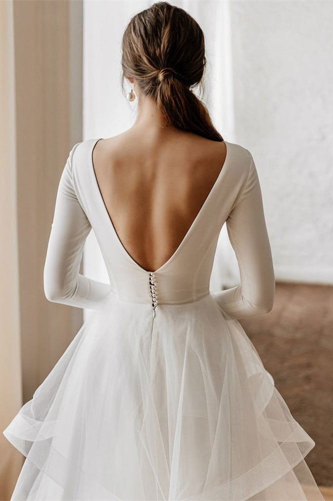 Tulle Long Sleeve Wedding Dress With Ethereal Silhouette