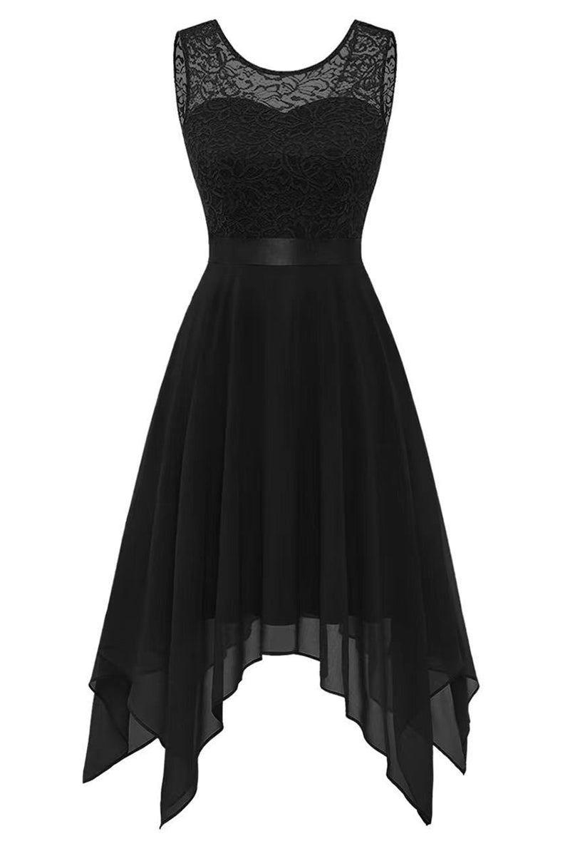 Abito da sera elegante formale solido asimmetrico con scollo a O (8 colori)