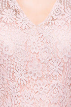 Vestido de Dama de Honra Elegante com Apliques Florais, Chiffon Cor de Rosa Enferrujado, Comprimento até ao Chão, Vestido Formal