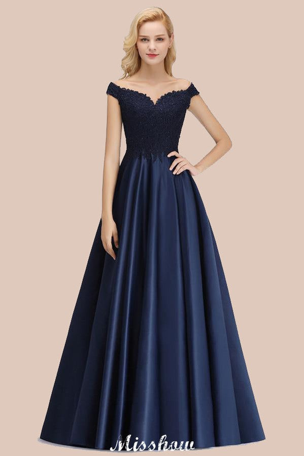 Vestidos Elegantes de Festa com Folhos e Contas, Ombros Descobertos | Vestidos de Noite Sem Mangas em Corte A