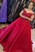 Robes de mariée élégantes en satin, ligne trapèze, manches courtes, col en V
