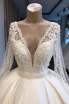 Robe de mariée élégante à manches Robe de mariée princesse blanche