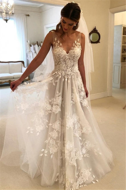 Robes de mariée élégantes robes de mariée en dentelle blanche