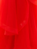 Elisa |Light Pink A Line Strapless Organza Prom Dress