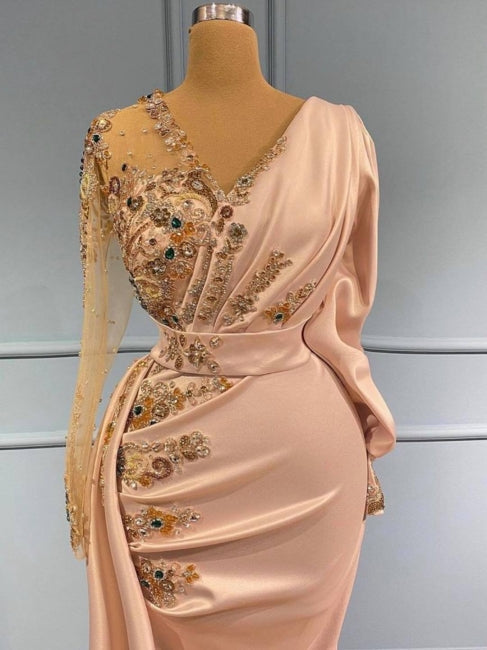 Robes de soirée longues à manches Robes de bal scintillantes
