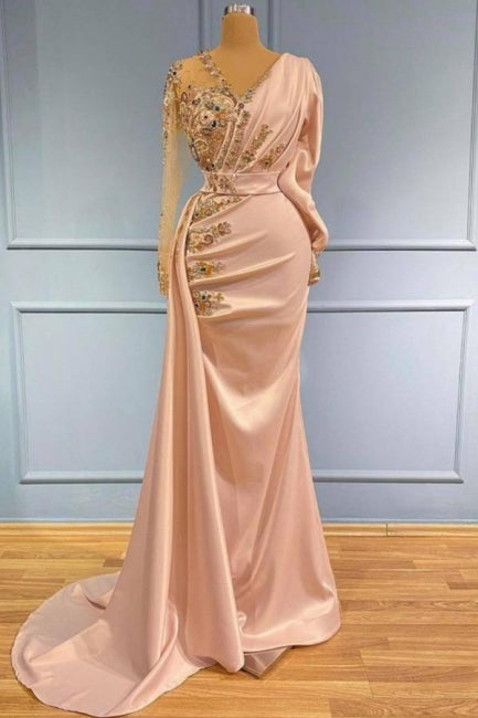 Robes de soirée longues à manches Robes de bal scintillantes