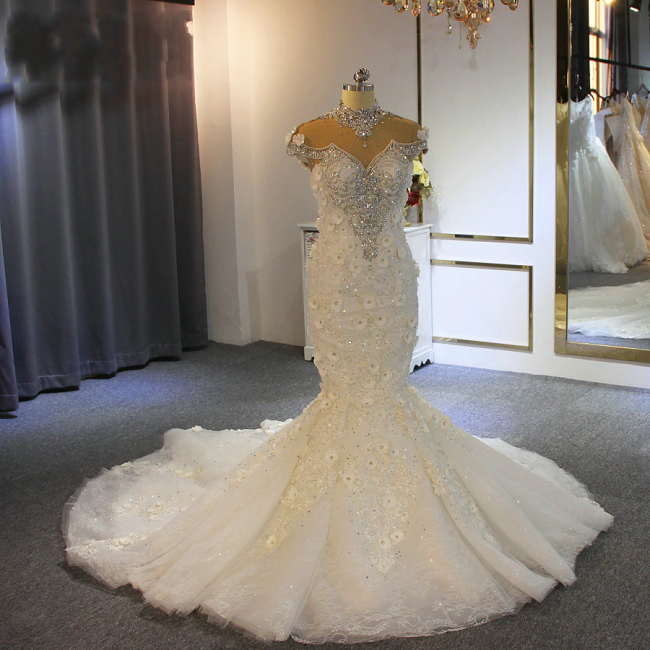 Robes de mariée extravagantes sirène | Robe de mariée en dentelle